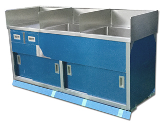 幼稚園用手洗いキャビネットシンク